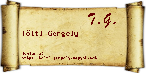 Töltl Gergely névjegykártya