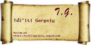 Töltl Gergely névjegykártya