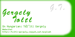 gergely toltl business card